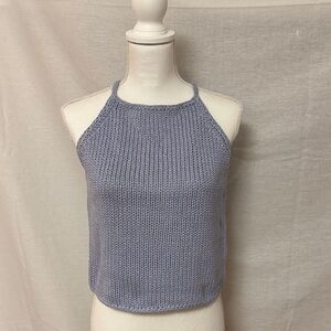 Banana Republic Lavender Sweater Knit Halter Top Size: Small
